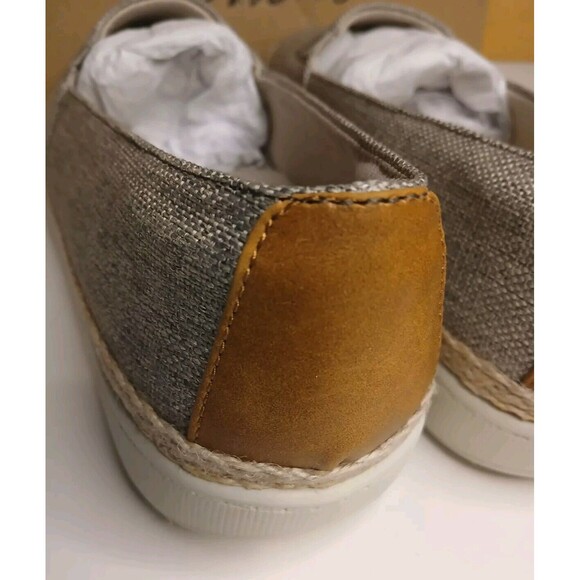 Trotters 8.5 WW Accent Comfort Slip-on Canvas Loafer Sage Leather & Jute - Picture 9 of 16